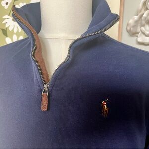 Polo by Ralph Lauren Men's Deep Blue Zip-Up Sweater
